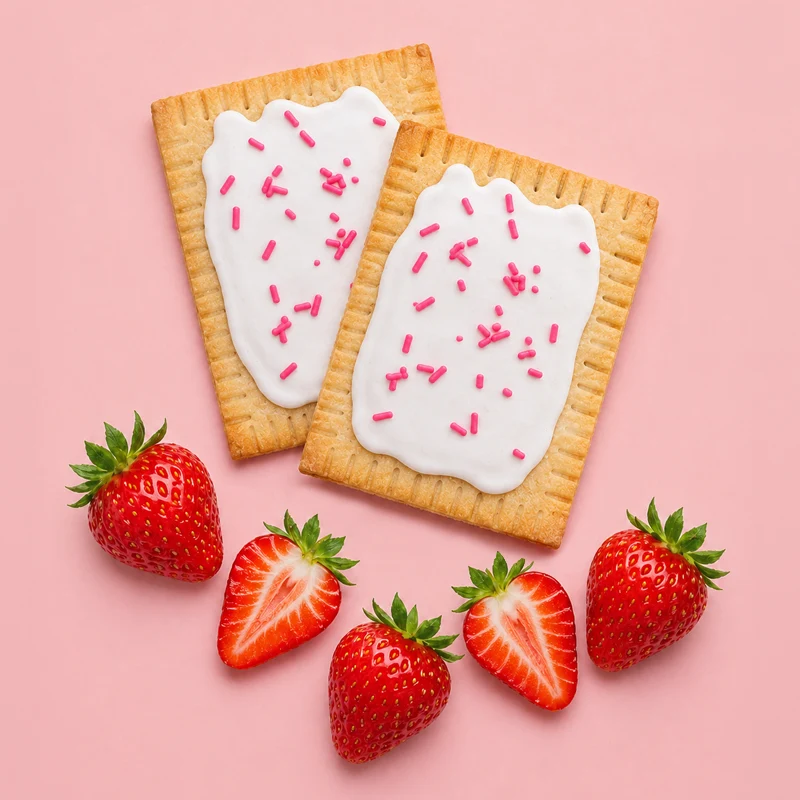 A golden, flaky crust gives way to a bright strawberry center with a sweet, fruit-forward finish. A delicate layer of icing adds a light crisp texture and just the right touch of sweetness. Each bite is warm, familiar, and indulgent, like a classic comfort made a little more special.